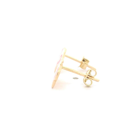 Aros de Oro Amarillo 18K Mariposa Esmaltada 
