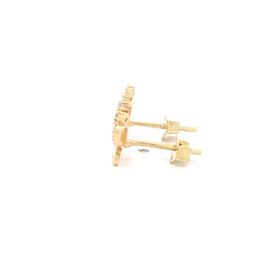 Aros de Oro Amarillo 18K Mariposa 2 Micropiedras Incoloras 