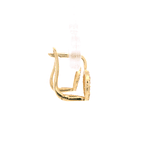 Aros de Oro Amarillo 18K Halo Ojo Turco Esmaltada Micropiedras Incoloras Gancho Catalán