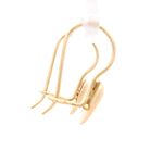 Aros de Oro Amarillo 18K Corazón con Gancho Hippie con Seguridad