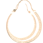 Aros de Oro Amarillo 18K Botes Filigrana con Gancho