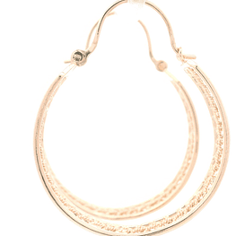 Aros de Oro Amarillo 18K Botes Filigrana con Gancho