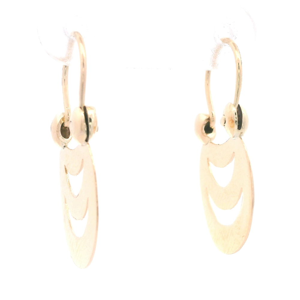 Aros de Oro Amarillo 18K Araucano con Gancho