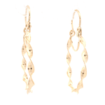 Aros de Oro Amarillo 18K Espiral con Gancho