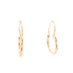 Aros de Oro Amarillo 18K Tubular con Gancho