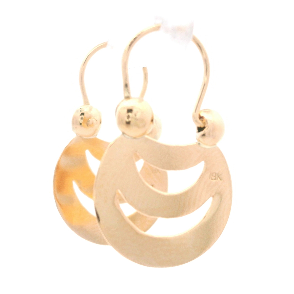 Aros de Oro Amarillo 18K Araucano con Gancho