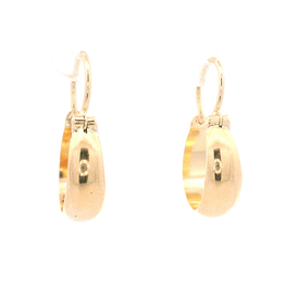 Aros de Oro Amarillo 18K Bote con Gancho