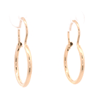 Aros de Oro Amarillo 18K Tubular con Gancho