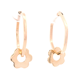 Aros de Oro Amarillo 18K Hexagonal con Cierre Criollo