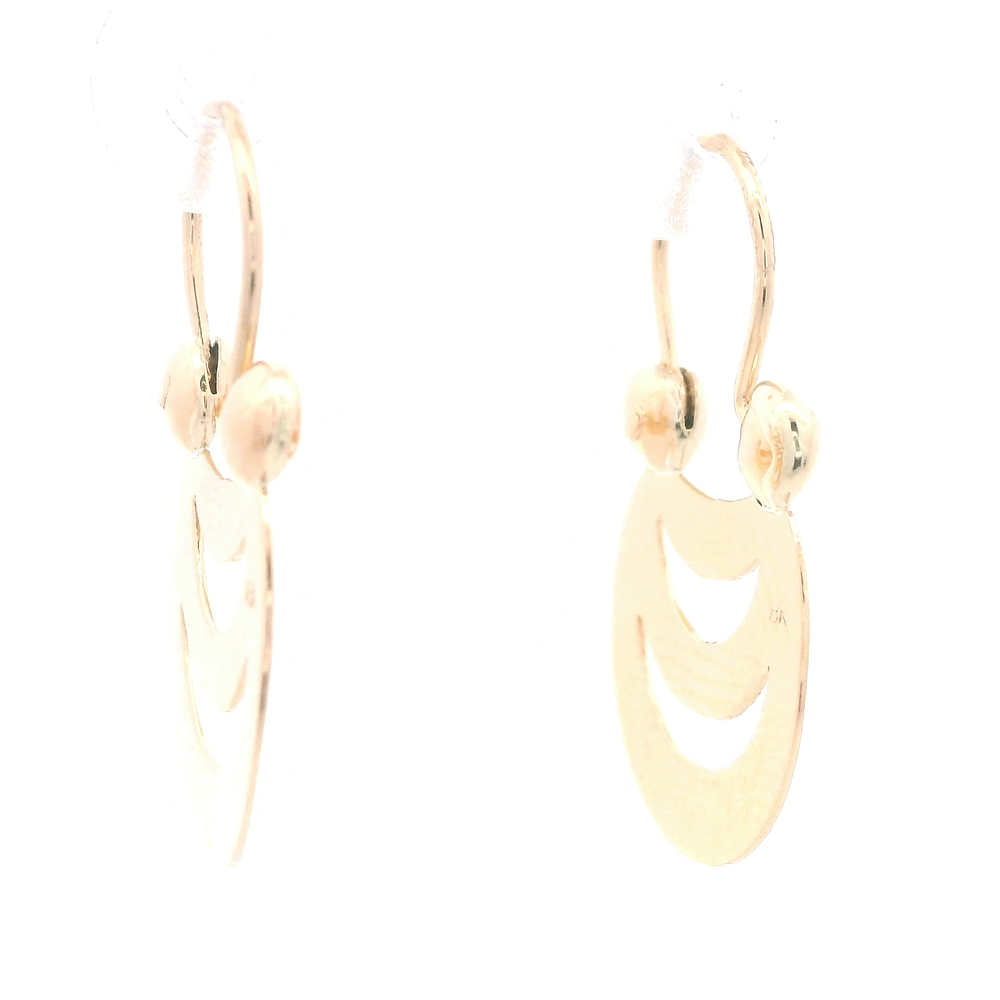 Aros de Oro Amarillo 18K Araucano con Gancho