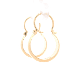 Aros de Oro Amarillo 18K Bote con Gancho