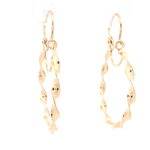 Aros de Oro Amarillo 18K Espiral con Gancho