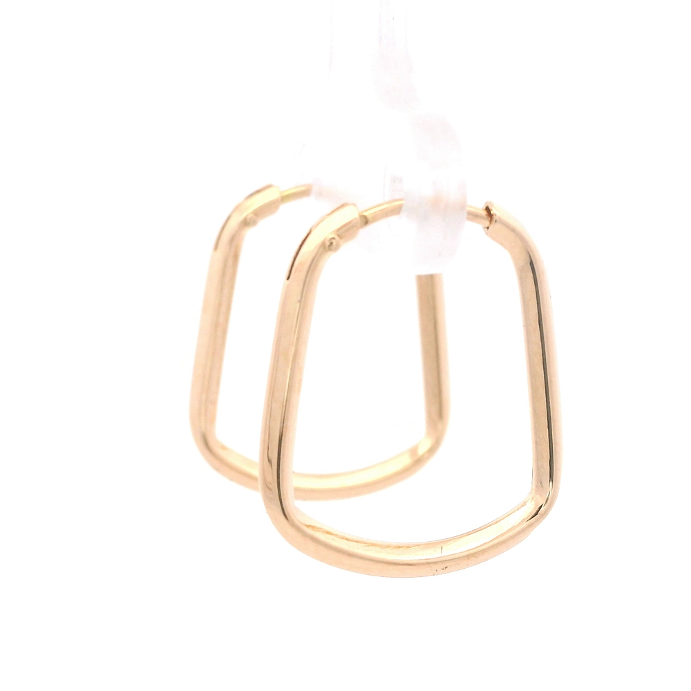 Aros de Oro Amarillo 18K Campana con Cierre Criollo