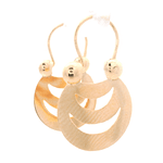 Aros de Oro Amarillo 18K Araucano con Gancho