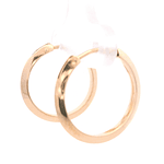 Aros de Oro Amarillo 18K Tubular Biselado con Cierre Criollo