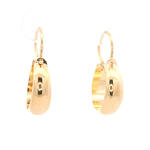 Aros de Oro Amarillo 18K Bote con Gancho