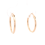 Aros de Oro Amarillo 18K Tubular con Cierre Criollo