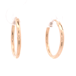 Aros de Oro Amarillo 18K Tubular con Cierre Criollo