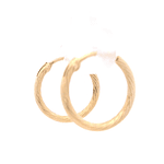 Aros de Oro Amarillo 18K Trenzado con Cierre a Presión