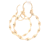 Aros de Oro Amarillo 18K Espiral con Gancho