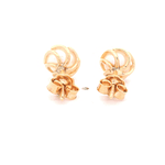 Aros de Oro Amarillo 18K Solitario con 1perla y Cierre Mariposa