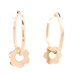 Aros de Oro Amarillo 18K Hexagonal con Cierre Criollo