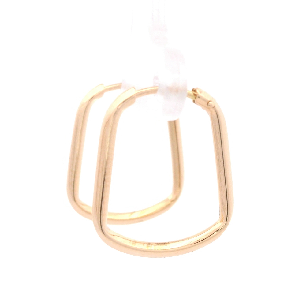 Aros de Oro Amarillo 18K Campana con Cierre Criollo