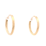 Aros de Oro Amarillo 18K Trenzado con Cierre a Presión