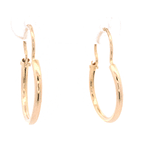 Aros de Oro Amarillo 18K Tubular con Gancho