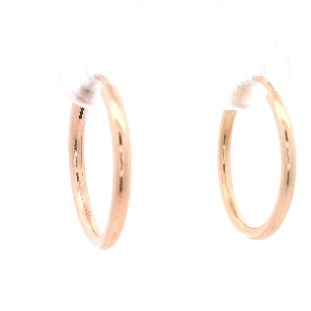 Aros de Oro Amarillo 18K Tubular con Cierre Criollo