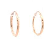 Aros de Oro Amarillo 18K Tubular con Cierre Criollo