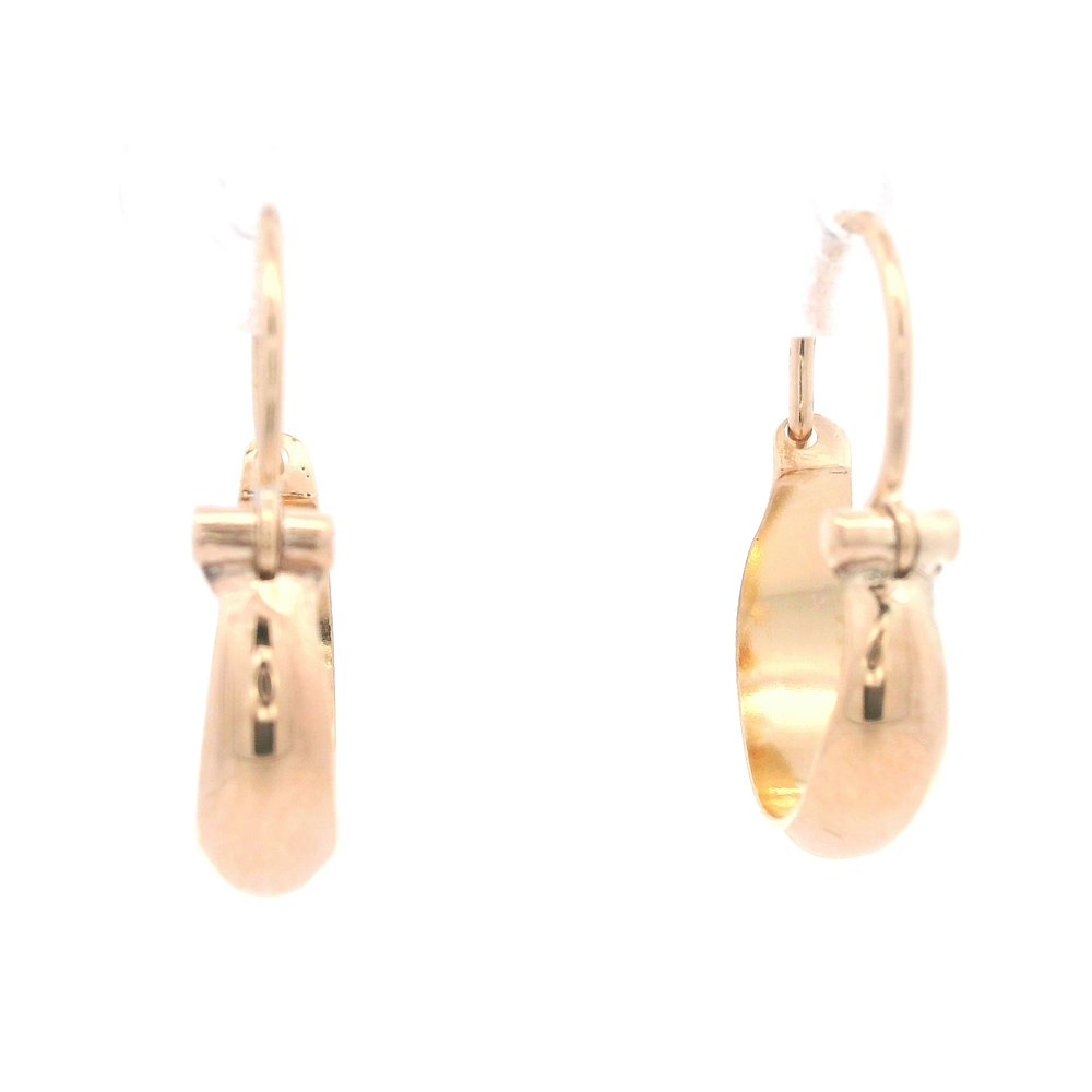 Aros de Oro Amarillo 18K Bote con Gancho