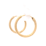 Aros de Oro Amarillo 18K Trenzado con Cierre a Presión