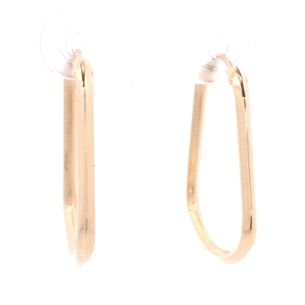 Aros de Oro Amarillo 18K Campana con Cierre Criollo