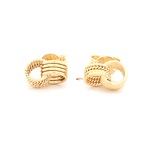 Aros de Oro Amarillo 18K Chevalier Te Amo con Cierre Mariposa