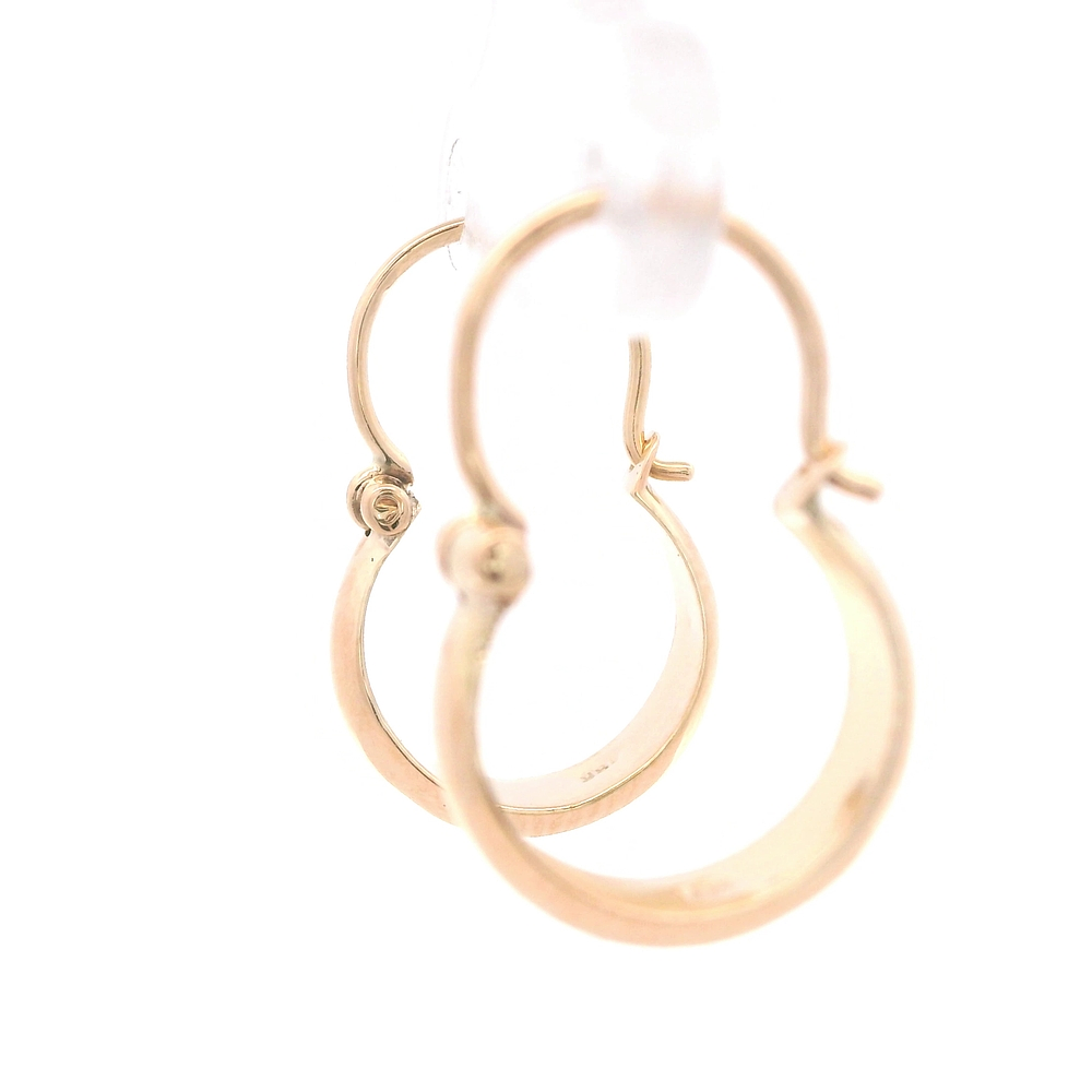 Aros de Oro Amarillo 18K Bote con Gancho