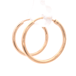 Aros de Oro Amarillo 18K Tubular con Cierre Criollo