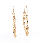 Aros de Oro Amarillo 18K Espiral con Gancho