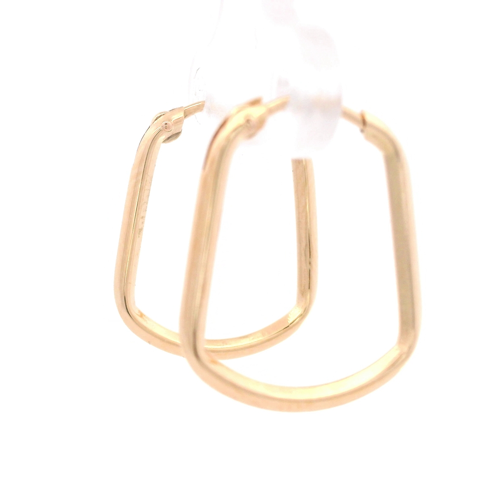 Aros de Oro Amarillo 18K Campana con Cierre Criollo