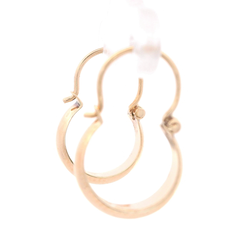 Aros de Oro Amarillo 18K Bote con Gancho