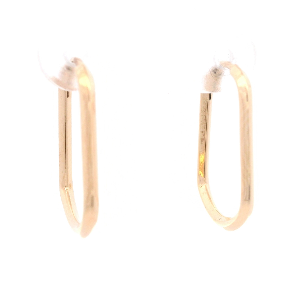 Aros de Oro Amarillo 18K Campana con Cierre Criollo