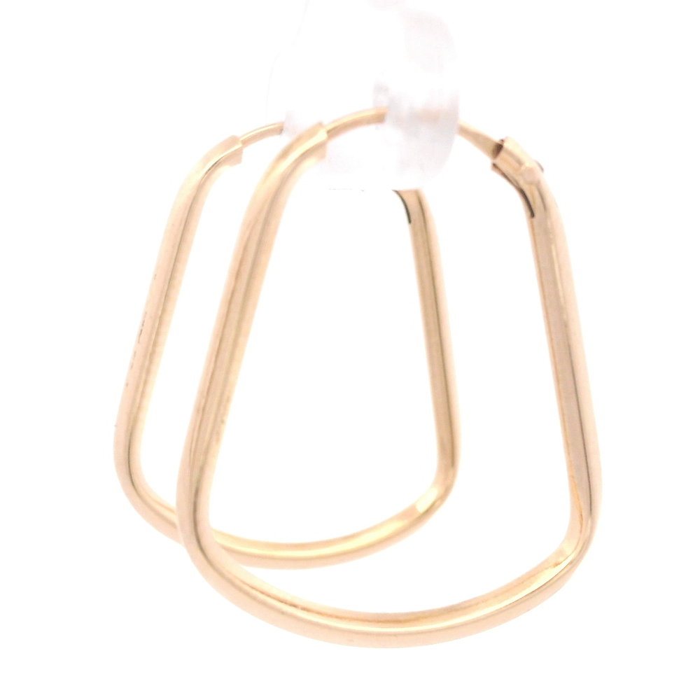 Aros de Oro Amarillo 18K Campana con Cierre Criollo