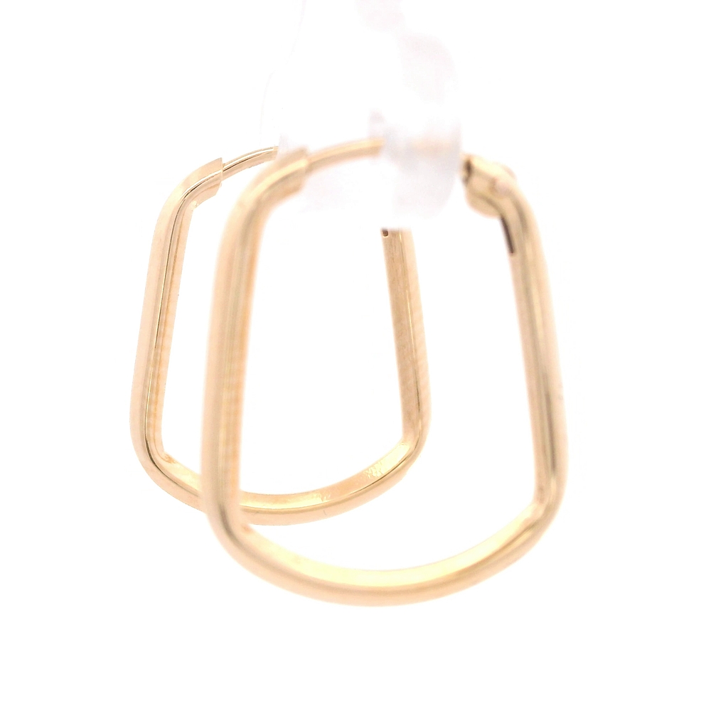 Aros de Oro Amarillo 18K Campana con Cierre Criollo