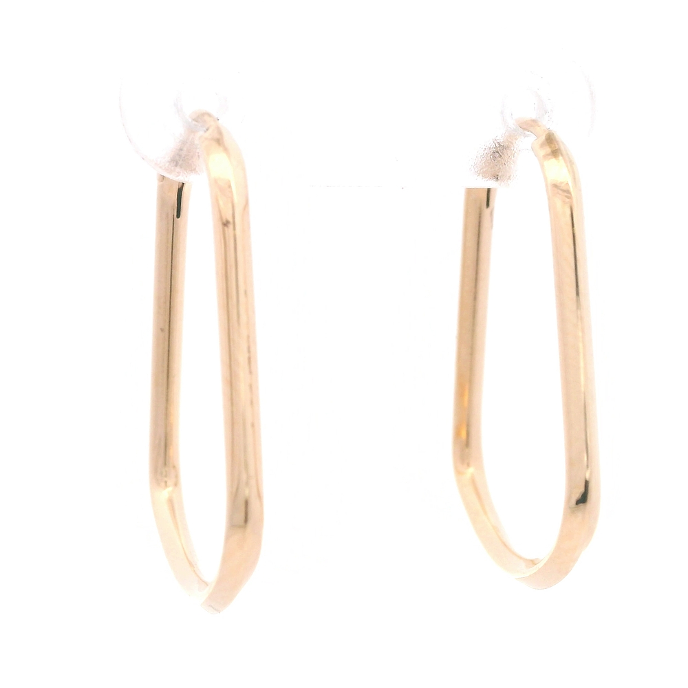 Aros de Oro Amarillo 18K Campana con Cierre Criollo