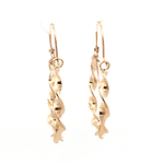 Aros de Oro Amarillo 18K Espiral con Gancho