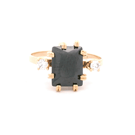 Anillo de Oro Amarillo 18K con Diamante