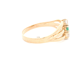 Anillo de Oro Amarillo 18K Calado con Diamante