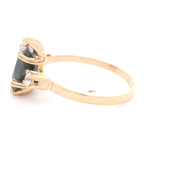 Anillo de Oro Amarillo 18K con Diamante