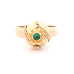 Anillo de Oro Amarillo 18K con Micropiedras