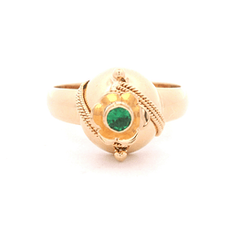 Anillo de Oro Amarillo 18K con Micropiedras